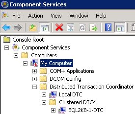 Figure 1. Newly created DTC in Component Services